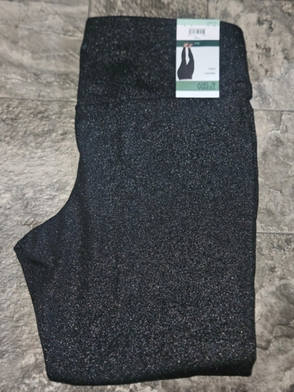 Terra & Sky High Rise Fitted Leggings In Glitter 0X NWT